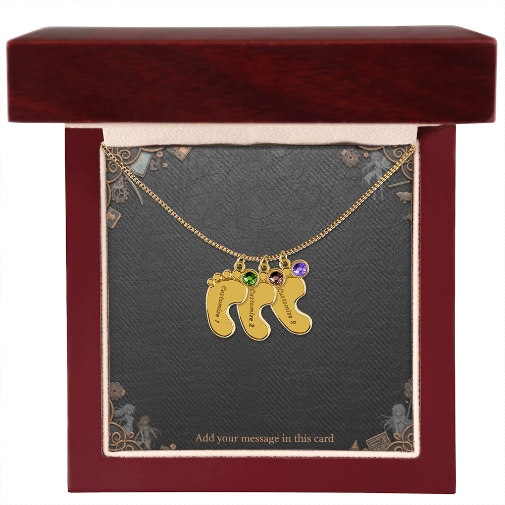 Engraved Valentine's Day Necklace with Custom Love Message Card | Gift for Husband Boyfriend Anniversary