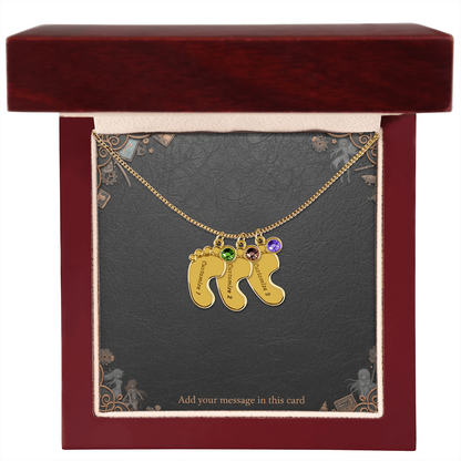 Engraved Valentine's Day Necklace with Custom Love Message Card | Gift for Husband Boyfriend Anniversary