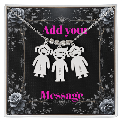 Engraved Valentine's Day Necklace with Custom Love Message Card | Gift for Wife Girlfriend Anniversary