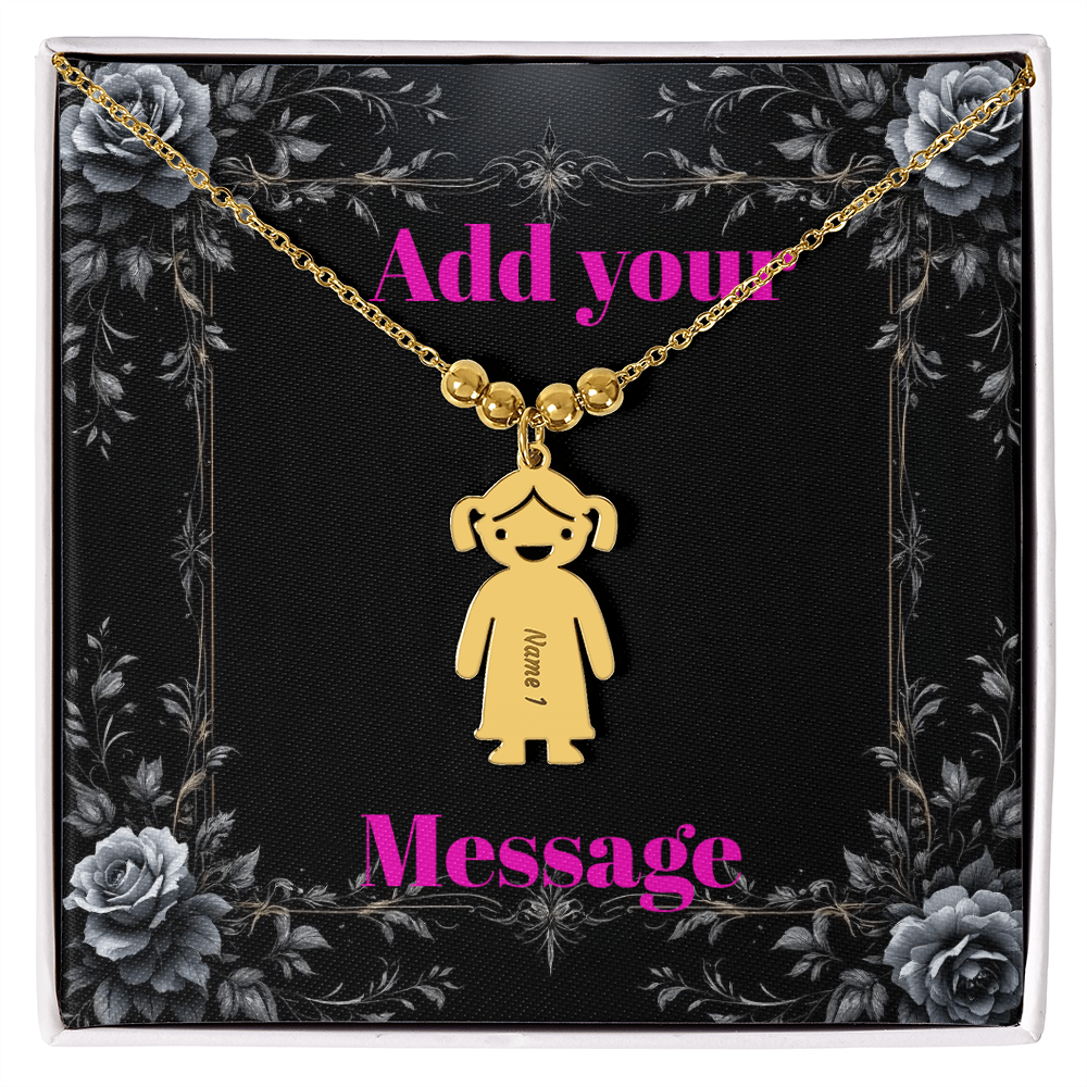 Engraved Valentine's Day Necklace with Custom Love Message Card | Gift for Wife Girlfriend Anniversary