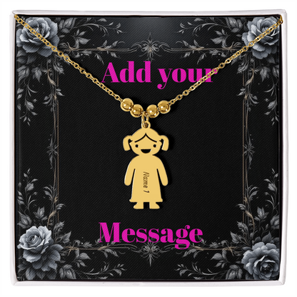 Engraved Valentine's Day Necklace with Custom Love Message Card | Gift for Wife Girlfriend Anniversary