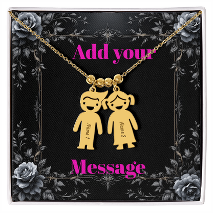 Engraved Valentine's Day Necklace with Custom Love Message Card | Gift for Wife Girlfriend Anniversary