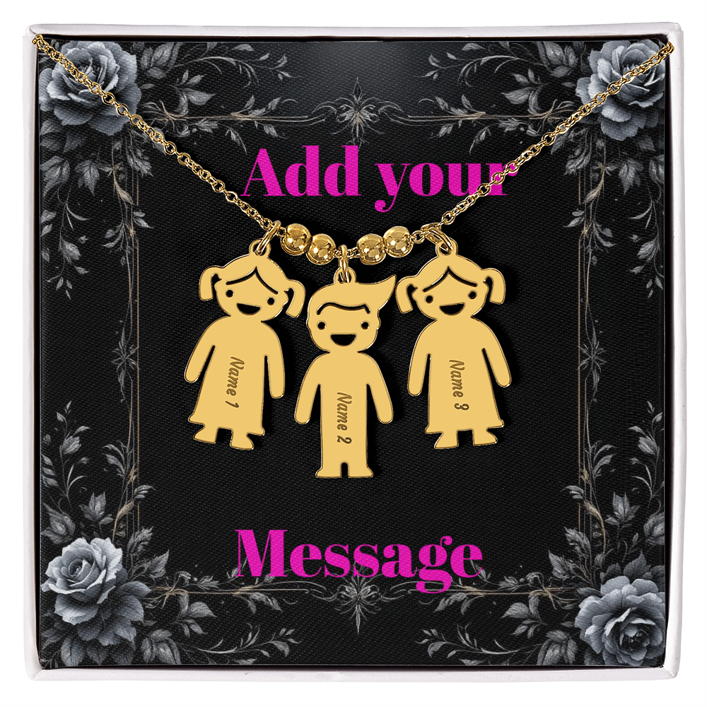 Engraved Valentine's Day Necklace with Custom Love Message Card | Gift for Wife Girlfriend Anniversary