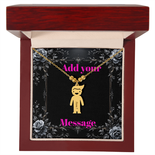 Engraved Valentine's Day Necklace with Custom Love Message Card | Gift for Wife Girlfriend Anniversary