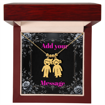 Engraved Valentine's Day Necklace with Custom Love Message Card | Gift for Wife Girlfriend Anniversary