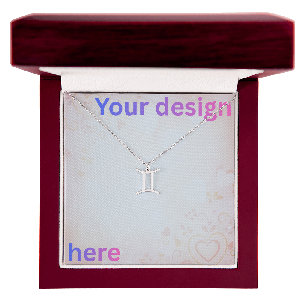 Personalized Valentine's Day Necklace with Custom Message Card | Gift for Wife Girlfriend Anniversary