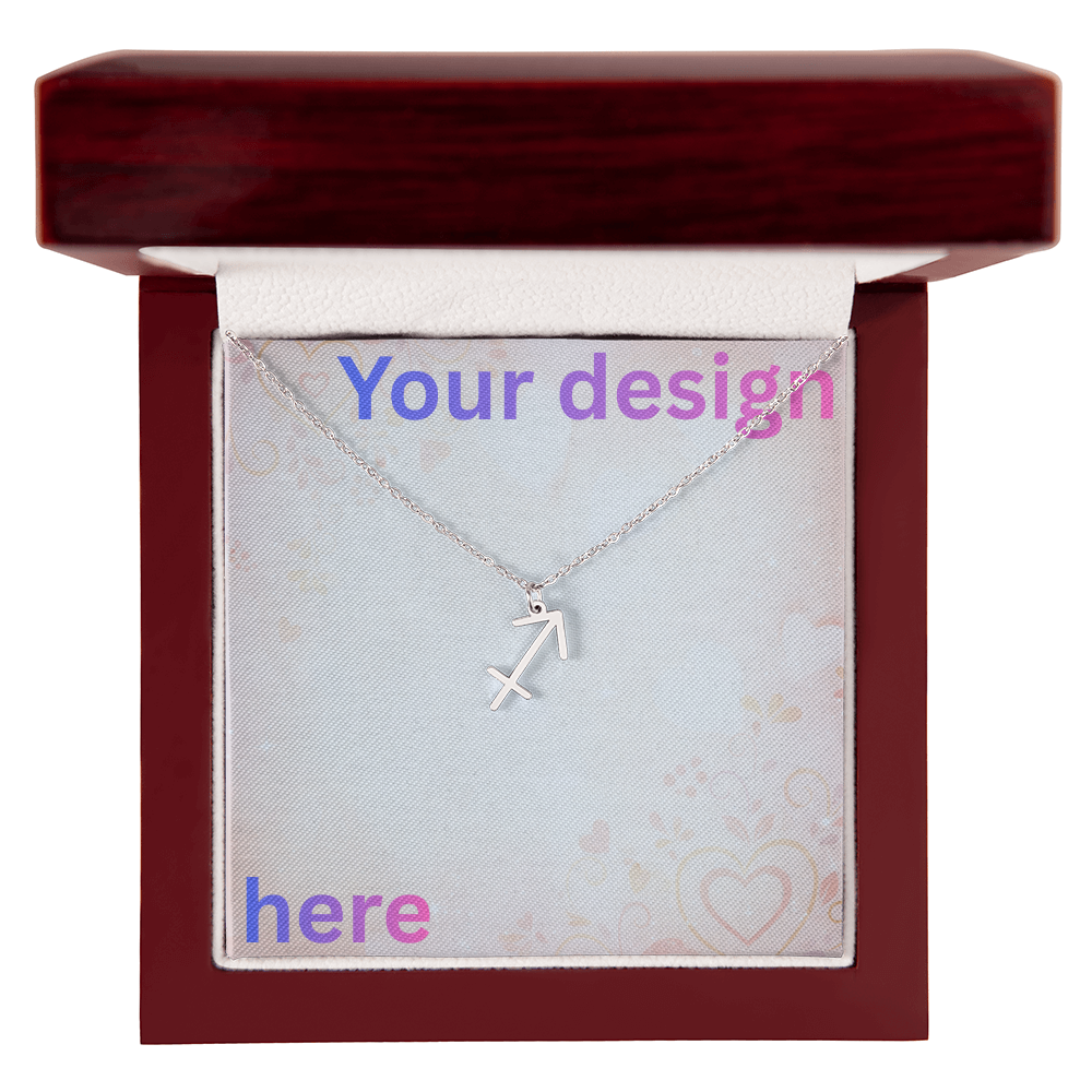 Personalized Valentine's Day Necklace with Custom Message Card | Gift for Wife Girlfriend Anniversary
