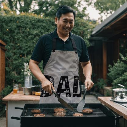 Dad's Denim Apron for Grilling and BBQ - Perfect Father's Day Gift
