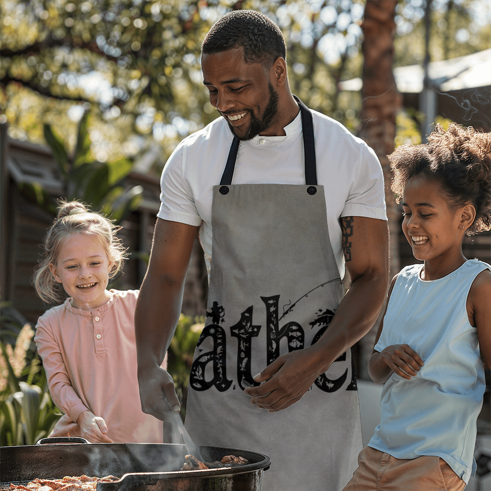 Dad's Denim Apron for Father's Day - Stylish Cooking and BBQ Apron