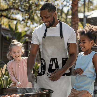 Dad's Denim Apron for Grilling and BBQ - Perfect Father's Day Gift