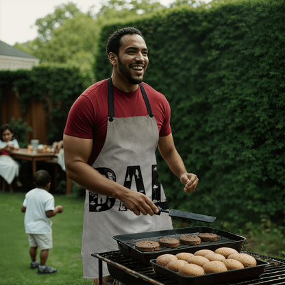Dad's Denim Apron for Grilling and BBQ - Perfect Father's Day Gift