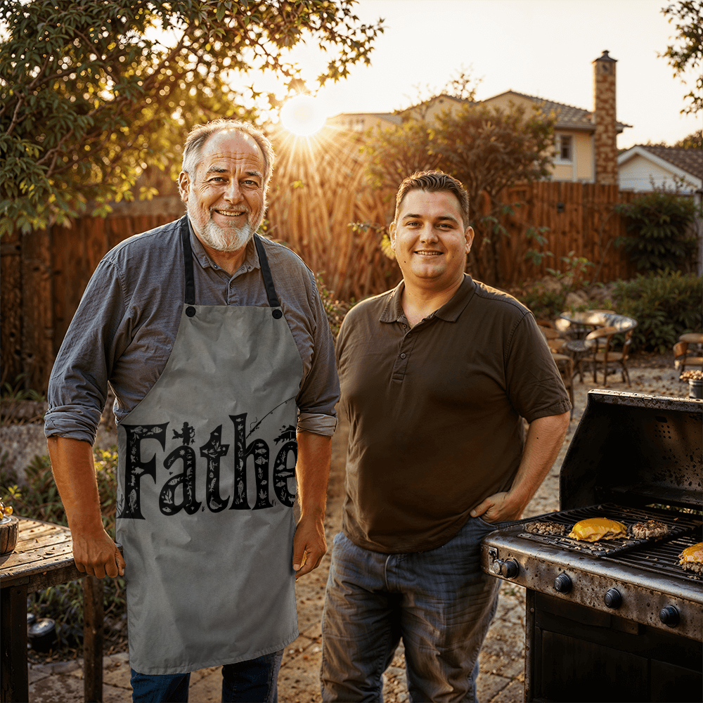 Dad's Denim Apron for Father's Day - Stylish Cooking and BBQ Apron