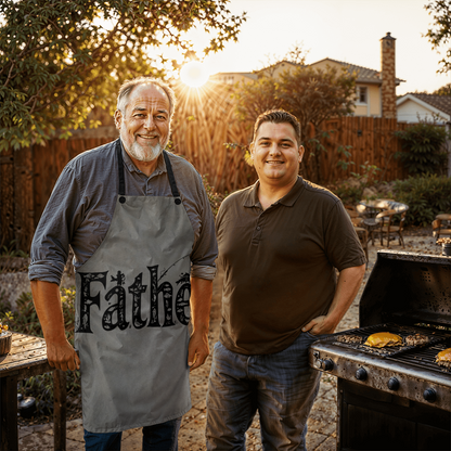 Dad's Denim Apron for Father's Day - Stylish Cooking and BBQ Apron
