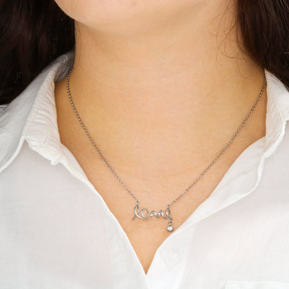 Custom Valentine's Day Necklace + Personalized Card Set | Romantic Jewelry Wife Girlfriend Anniversary