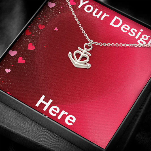 Personalized Valentine's Day Necklace Gift Set with Custom Love Card | Wife Girlfriend Anniversary