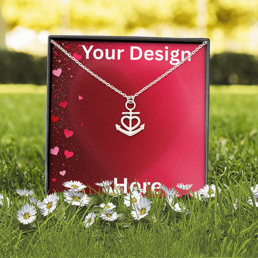 Personalized Valentine's Day Necklace Gift Set with Custom Love Card | Wife Girlfriend Anniversary