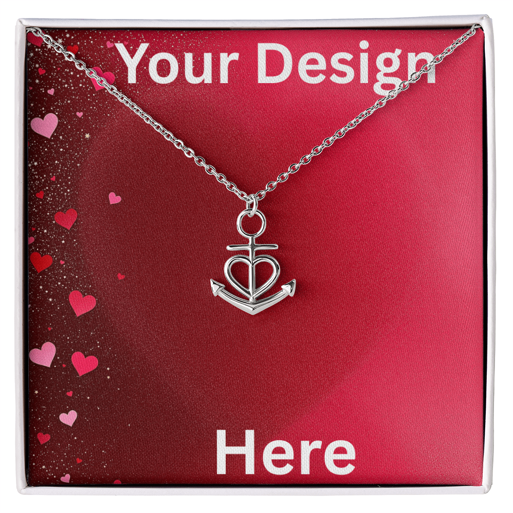 Personalized Valentine's Day Necklace Gift Set with Custom Love Card | Wife Girlfriend Anniversary