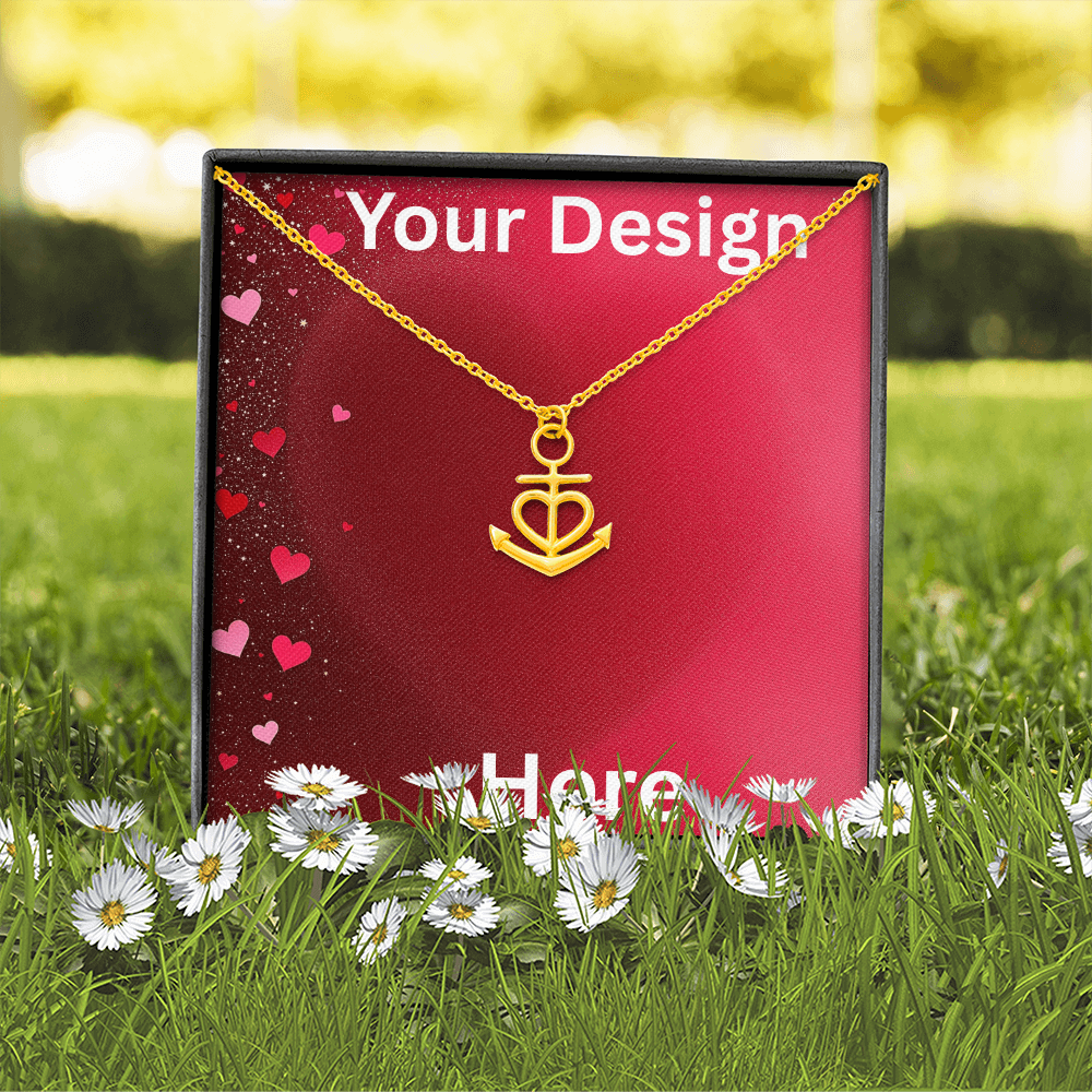 Personalized Valentine's Day Necklace Gift Set with Custom Love Card | Wife Girlfriend Anniversary