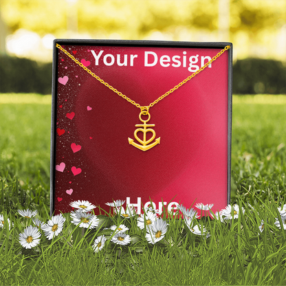 Personalized Valentine's Day Necklace Gift Set with Custom Love Card | Wife Girlfriend Anniversary