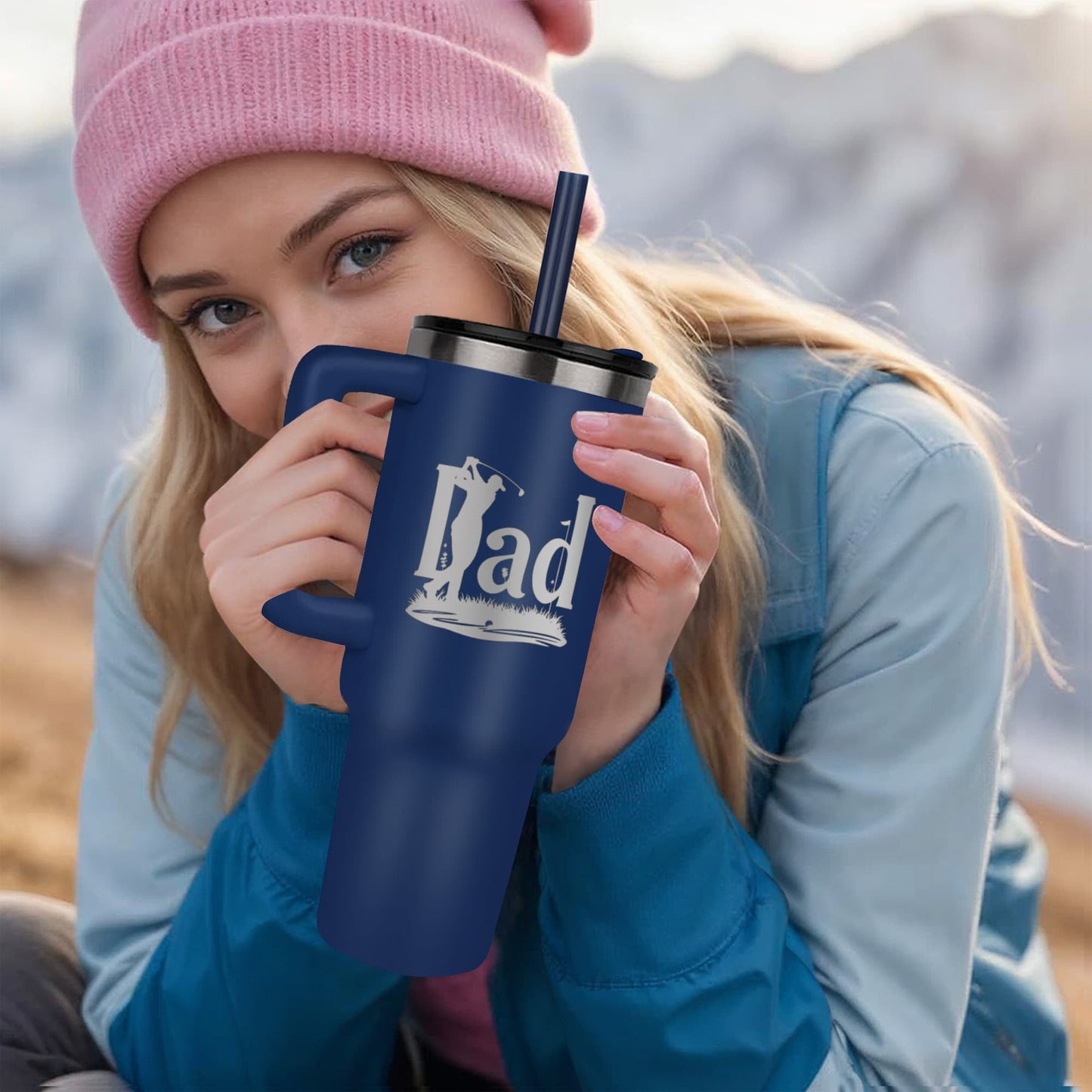 Custom Father's day gifts Tumbler Golf 24+ice
