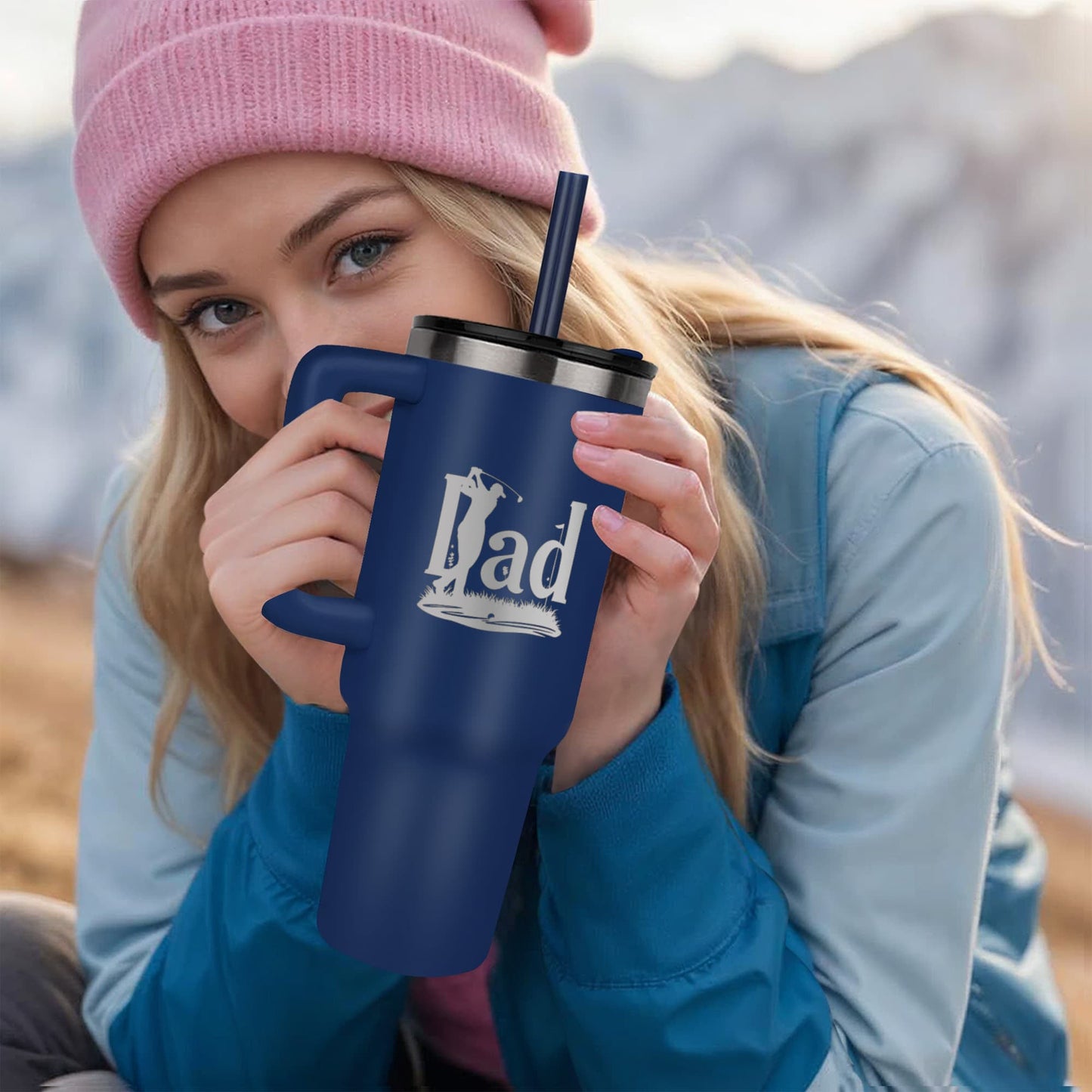 Custom Father's day gifts Tumbler Golf 24+ice