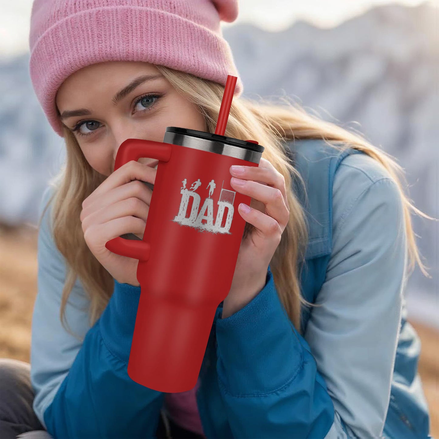 Custom Father's day gifts Tumbler Football 24+ice