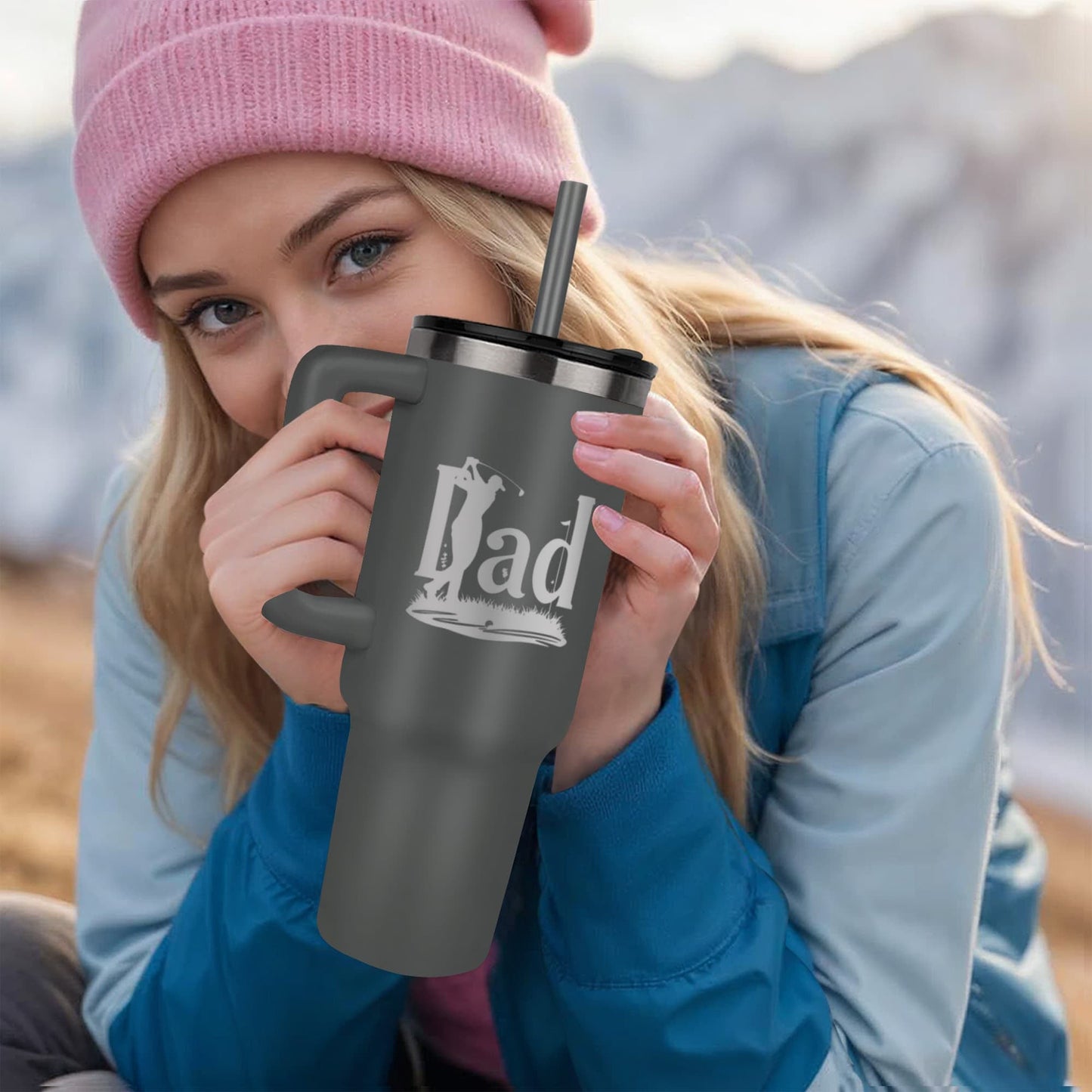 Custom Father's day gifts Tumbler Golf 24+ice