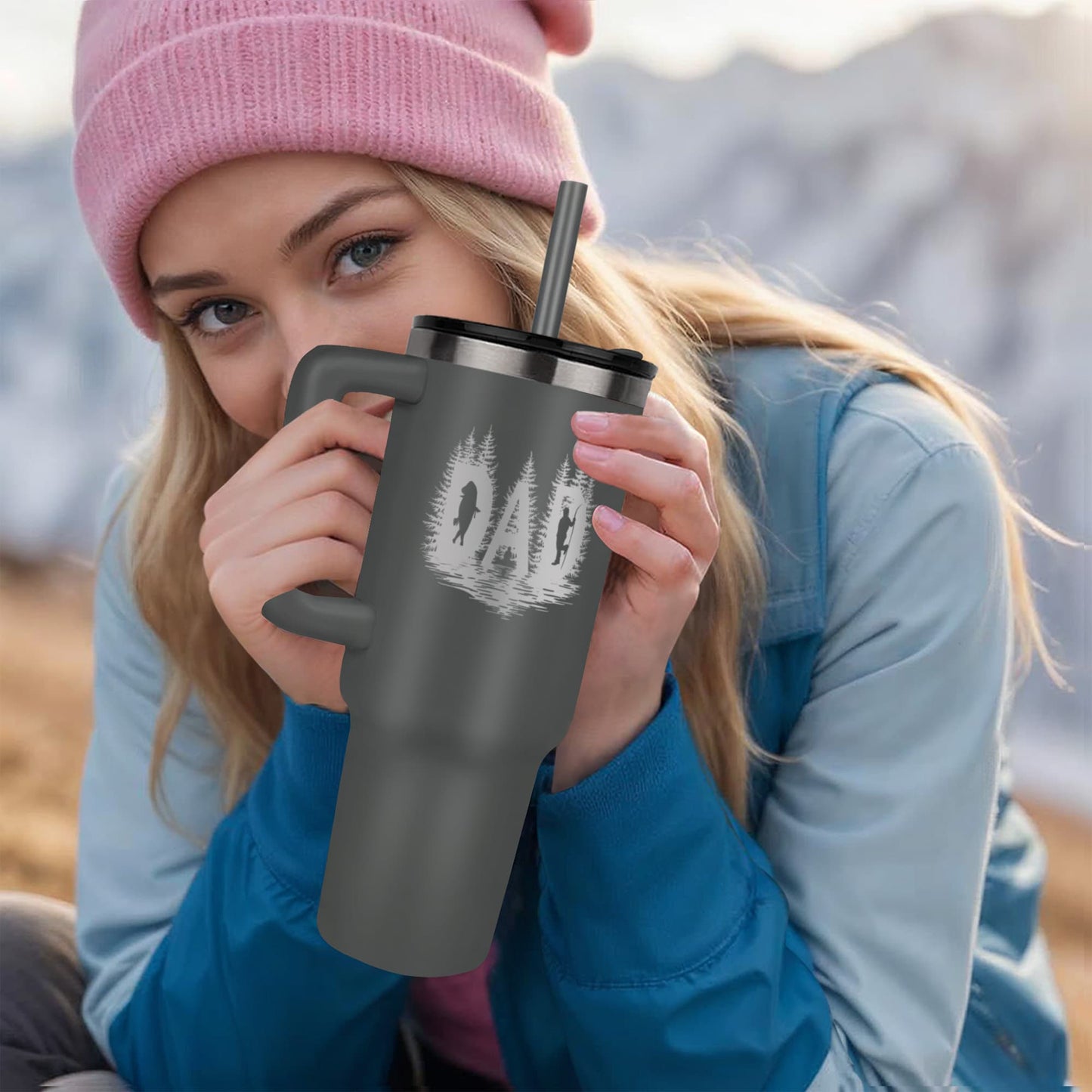 Custom Father's day gifts Tumbler hunting 24+ice