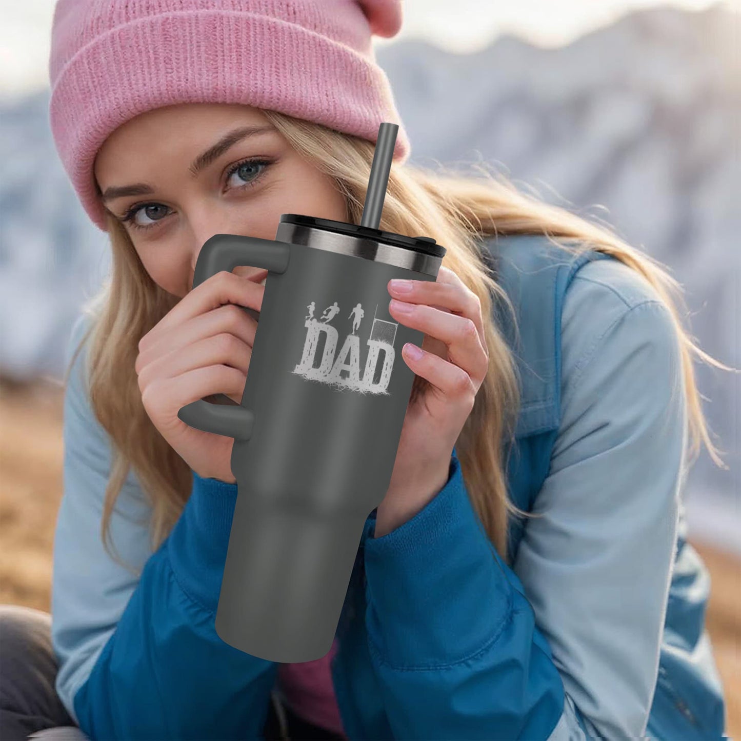 Custom Father's day gifts Tumbler Football 24+ice