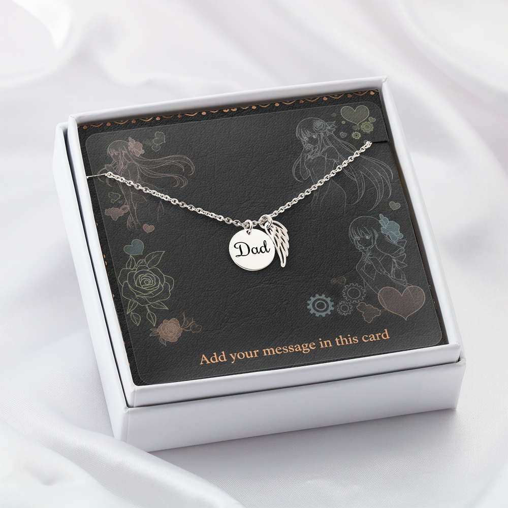 Personalized Valentine's Day Necklace with Custom Message Card | Romantic Gift Wife Girlfriend Anniversary Birthday