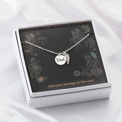 Personalized Valentine's Day Necklace with Custom Message Card | Romantic Gift Wife Girlfriend Anniversary Birthday