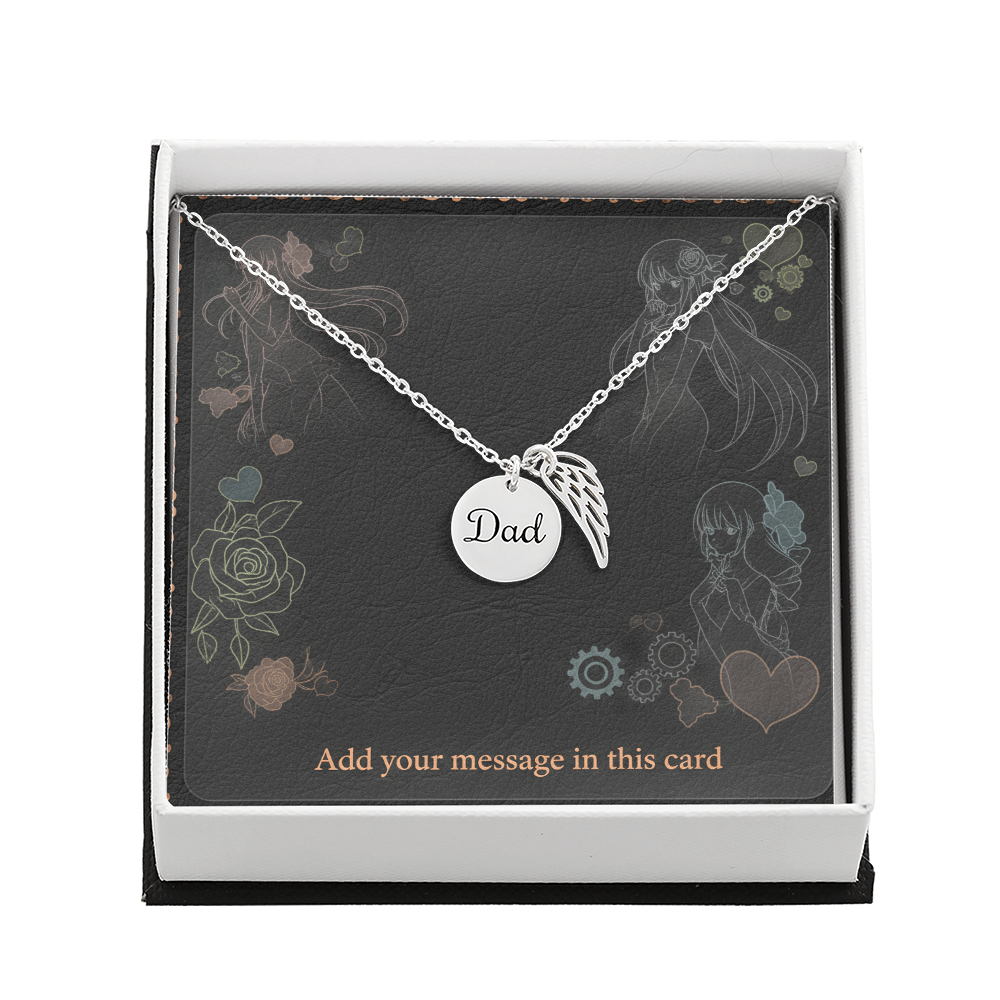 Personalized Valentine's Day Necklace with Custom Message Card | Romantic Gift Wife Girlfriend Anniversary Birthday