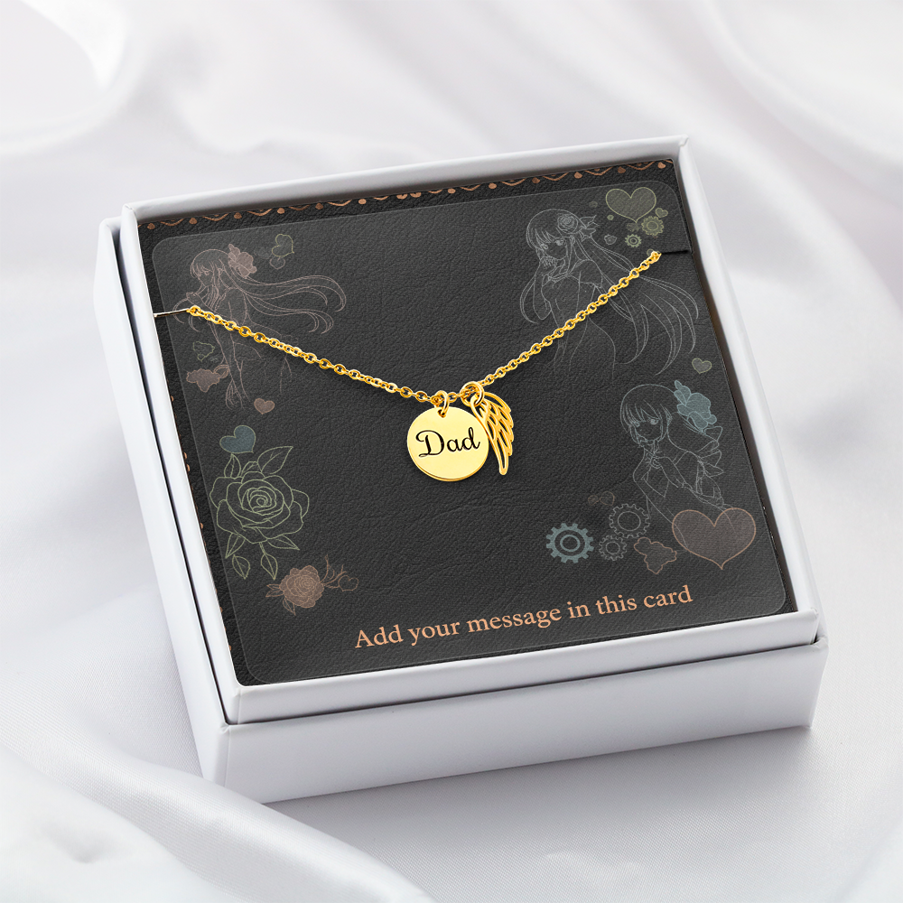 Personalized Valentine's Day Necklace with Custom Message Card | Romantic Gift Wife Girlfriend Anniversary Birthday