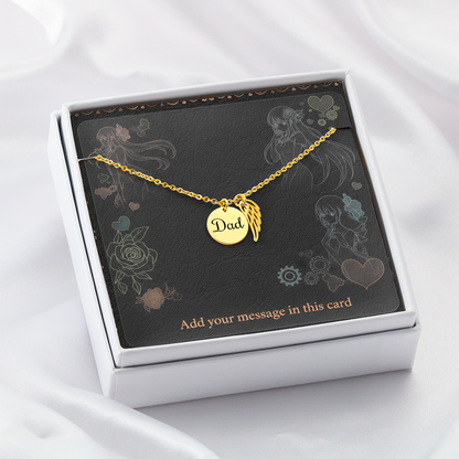 Personalized Valentine's Day Necklace with Custom Message Card | Romantic Gift Wife Girlfriend Anniversary Birthday
