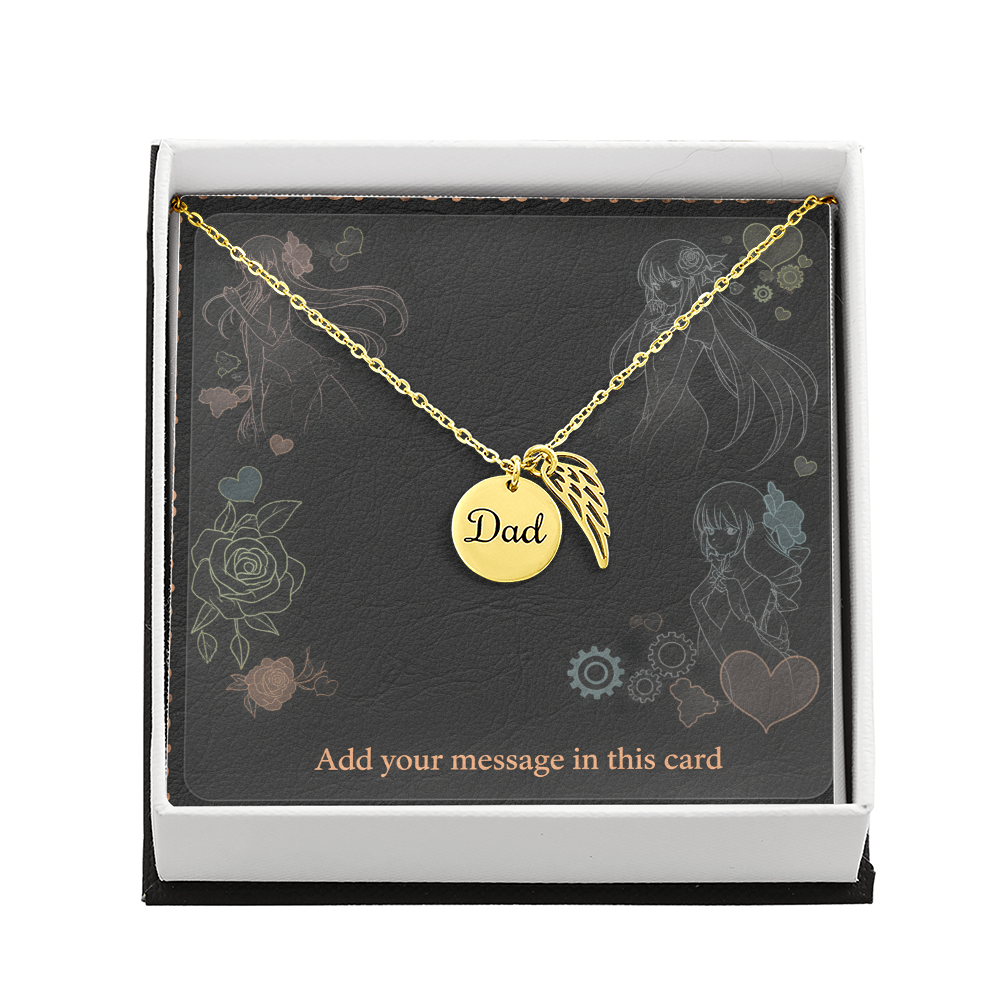 Personalized Valentine's Day Necklace with Custom Message Card | Romantic Gift Wife Girlfriend Anniversary Birthday