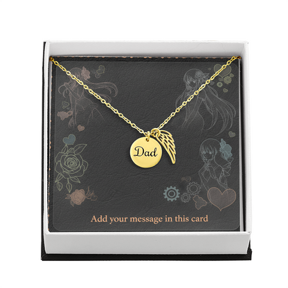 Personalized Valentine's Day Necklace with Custom Message Card | Romantic Gift Wife Girlfriend Anniversary Birthday