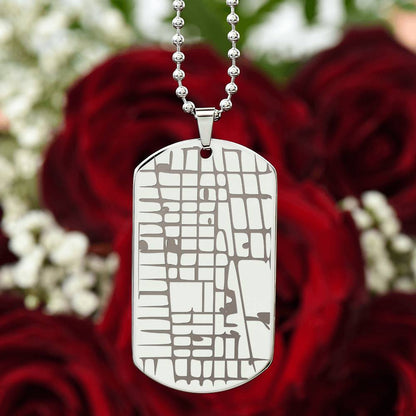 Engraved Valentine's Day Necklace with Custom Love Message Card | Gift for Husband Boyfriend Anniversary