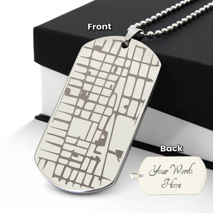 Engraved Valentine's Day Necklace with Custom Love Message Card | Gift for Husband Boyfriend Anniversary