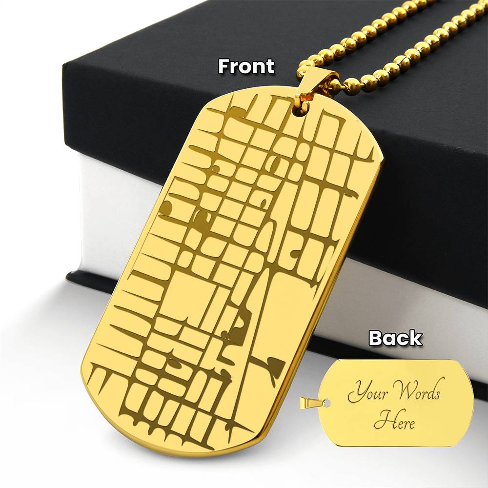 Engraved Valentine's Day Necklace with Custom Love Message Card | Gift for Husband Boyfriend Anniversary