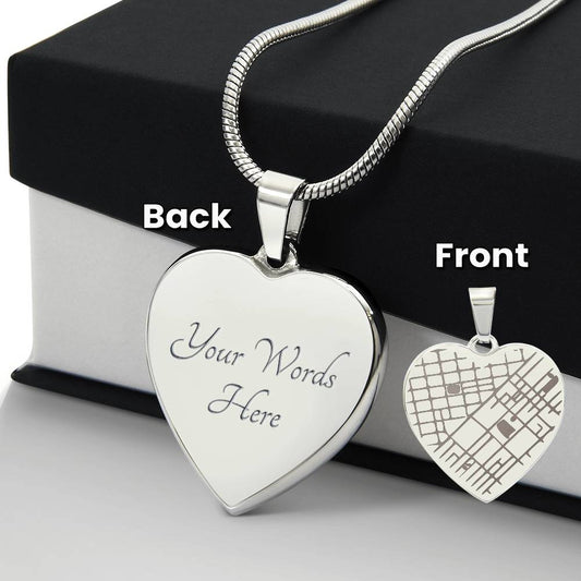 Engraved Valentine's Day Necklace with Custom Love Message Card | Gift for Husband Boyfriend Anniversary