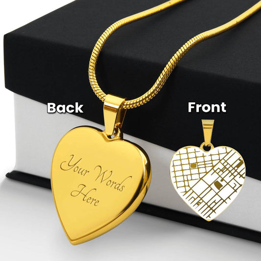 Engraved Valentine's Day Necklace with Custom Love Message Card | Gift for Husband Boyfriend Anniversary