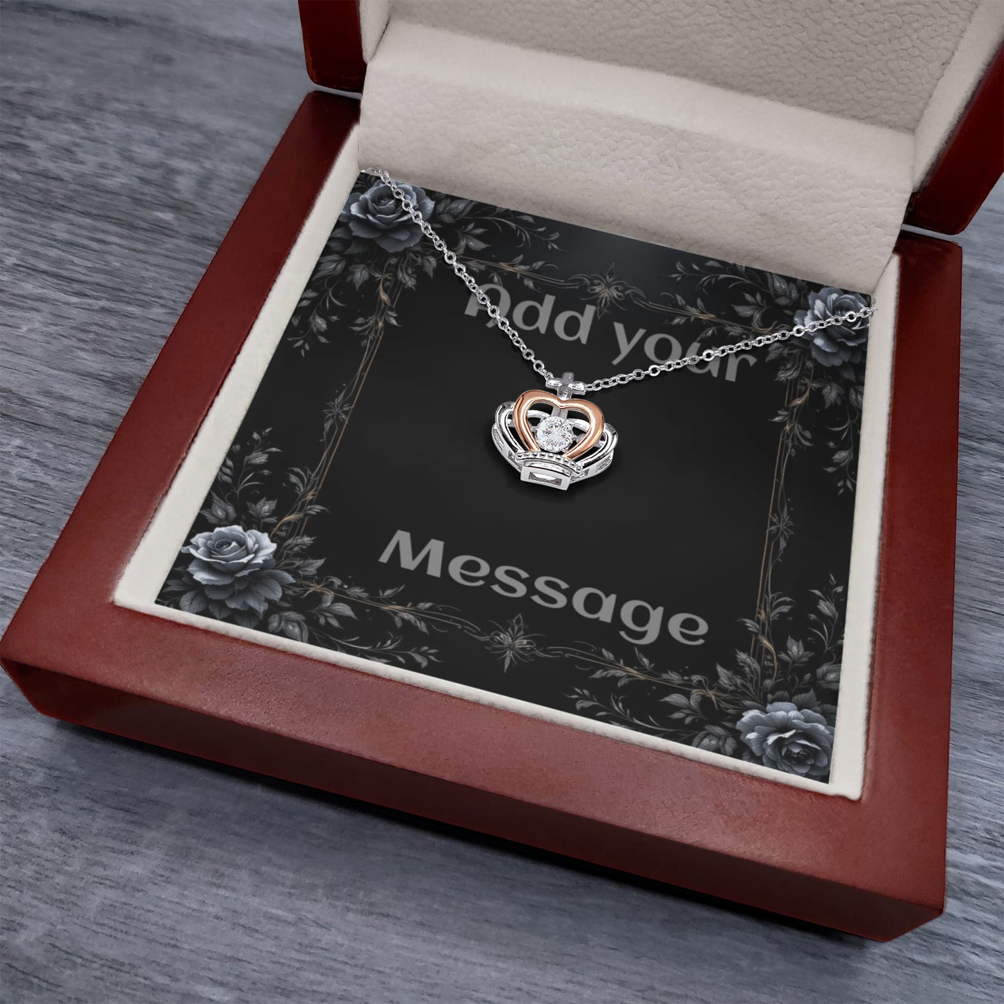 Valentine's Day Necklace and Custom Card Bundle - Personalized Jewelry | Husband Boyfriend Anniversary Gift