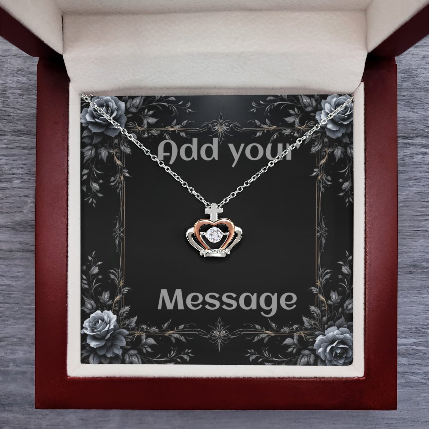 Valentine's Day Necklace and Custom Card Bundle - Personalized Jewelry | Husband Boyfriend Anniversary Gift