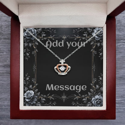 Valentine's Day Necklace and Custom Card Bundle - Personalized Jewelry | Husband Boyfriend Anniversary Gift