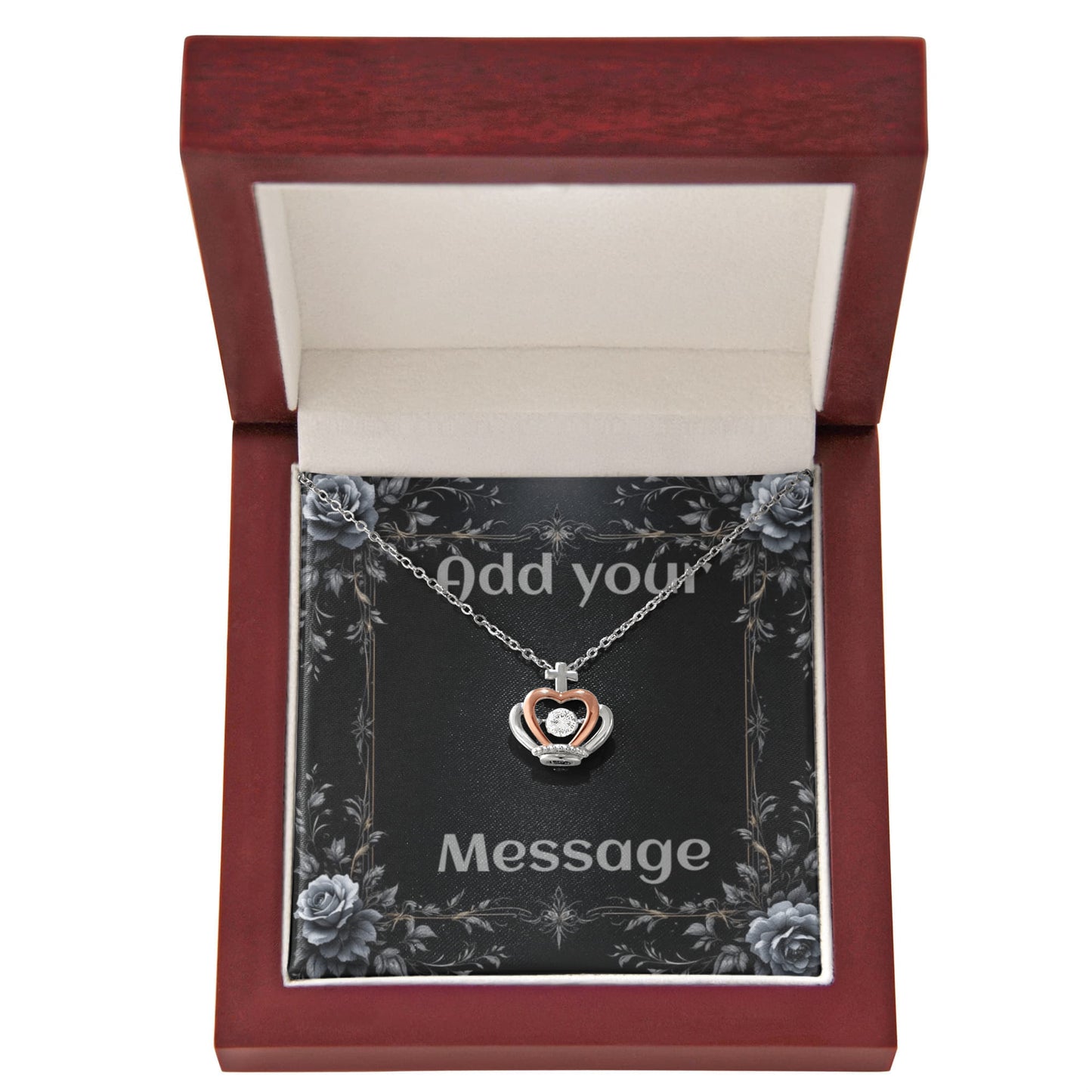 Valentine's Day Necklace and Custom Card Bundle - Personalized Jewelry | Husband Boyfriend Anniversary Gift