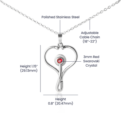 Custom Valentine's Day Necklace + Personalized Card Set | Gift for Girlfriend Wife Anniversary Birthday