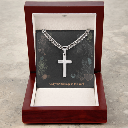Personalized Valentine's Day Necklace with Custom Card - Romantic Jewelry | Husband Boyfiend Anniversary Dad