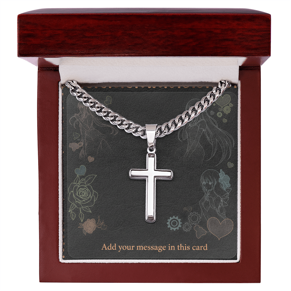 Personalized Valentine's Day Necklace with Custom Card - Romantic Jewelry | Husband Boyfiend Anniversary Dad