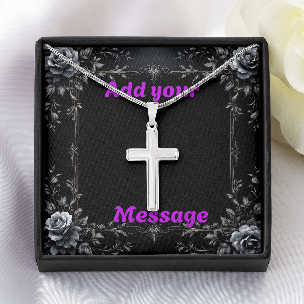 Luxury Custom Valentine's Day Necklace for HIM + Engraved Personalized Card Set & Light Box | Gift for Boyfriend, Husband, Anniversary, Birthday