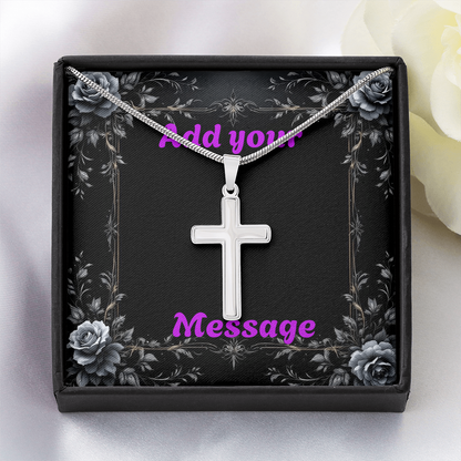 Luxury Custom Valentine's Day Necklace for HIM + Engraved Personalized Card Set & Light Box | Gift for Boyfriend, Husband, Anniversary, Birthday